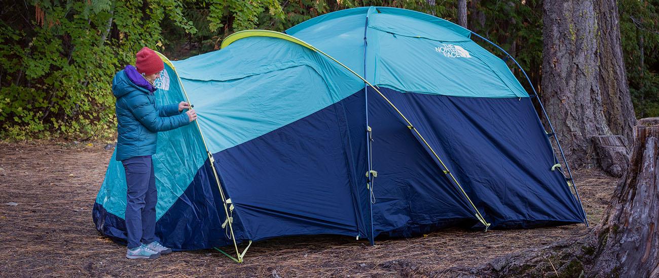 Camping tent (pitching the The North Face Wawona 6)