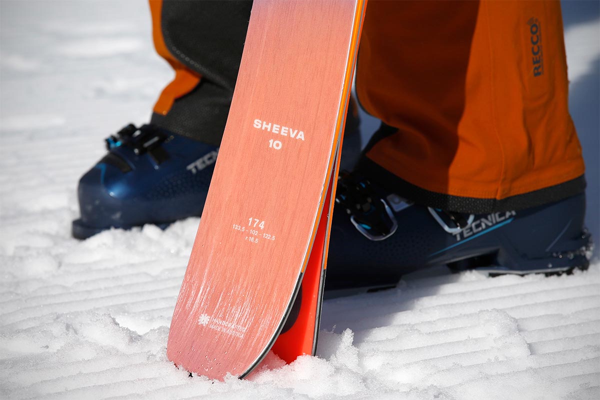 All-mountain skis (women's Blizzard Sheeva 10 detail)