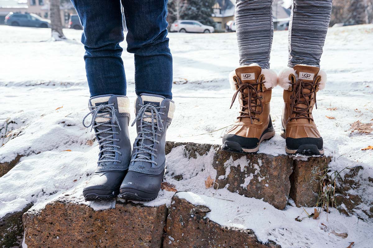 UGG Adirondack III and TNF Shellista II (women's winter boots)