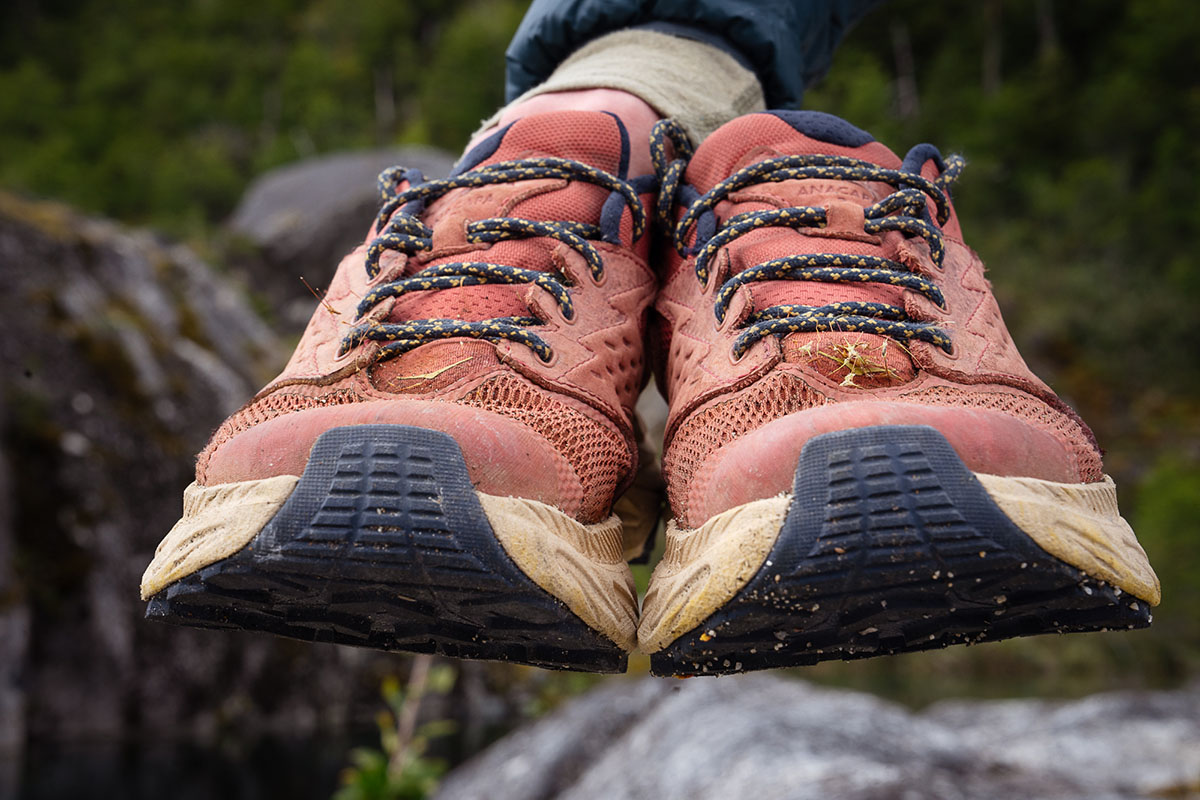 Hoka Anacapa 2 Low GTX hiking shoes (toe cap closeup)