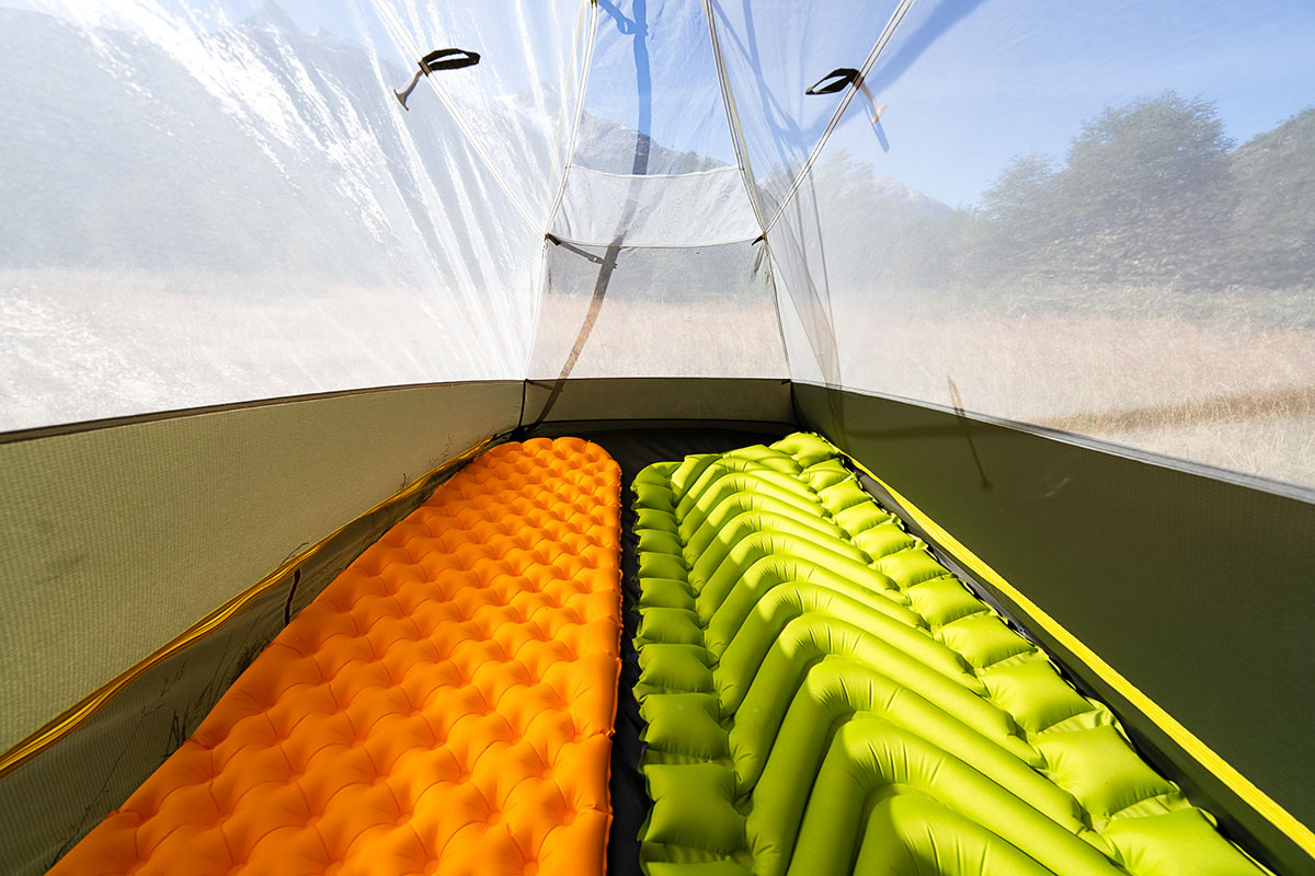 Nemo Mayfly Osmo 2P backpacking tent (sleeping pads inside)