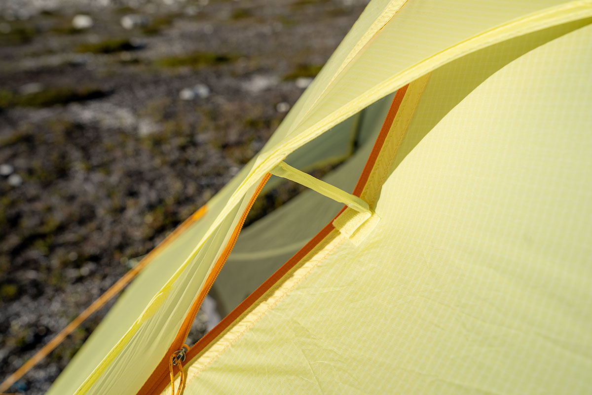 Nemo Mayfly Osmo 2P backpacking tent (vent open)