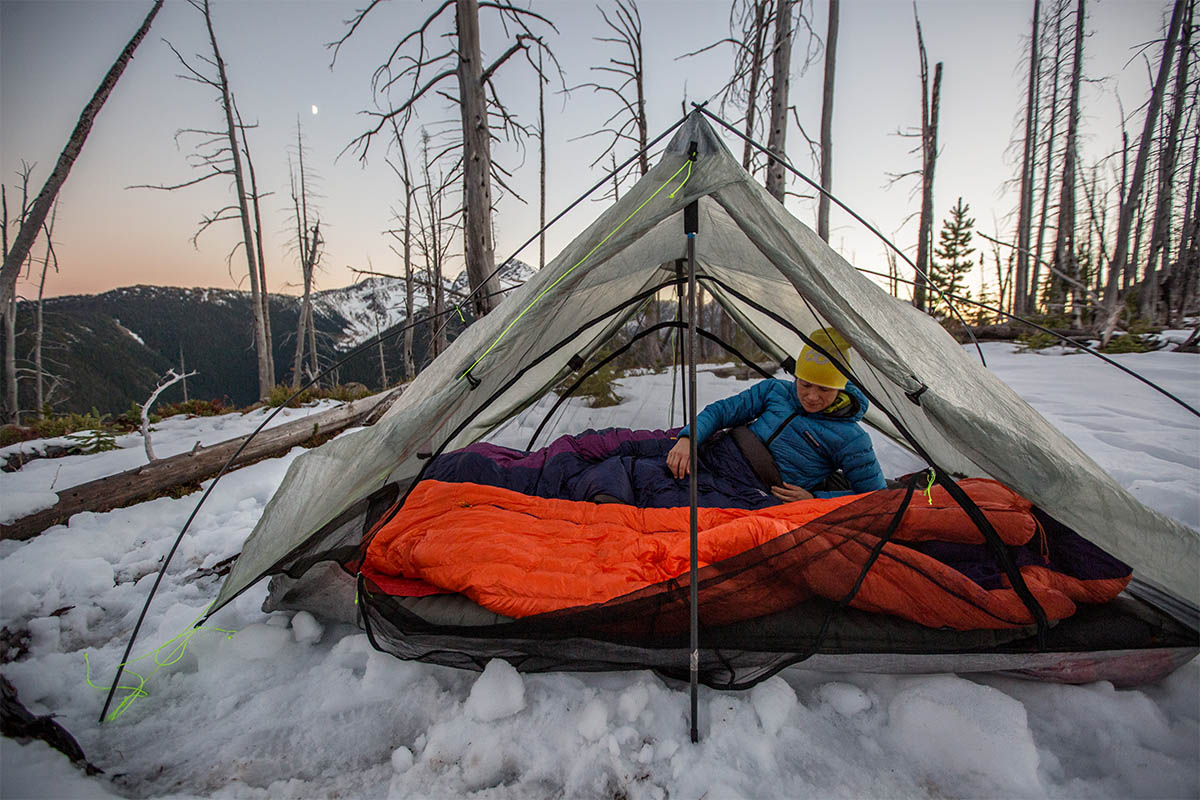 Backpacking Tents (Zpacks Duplex in snow)