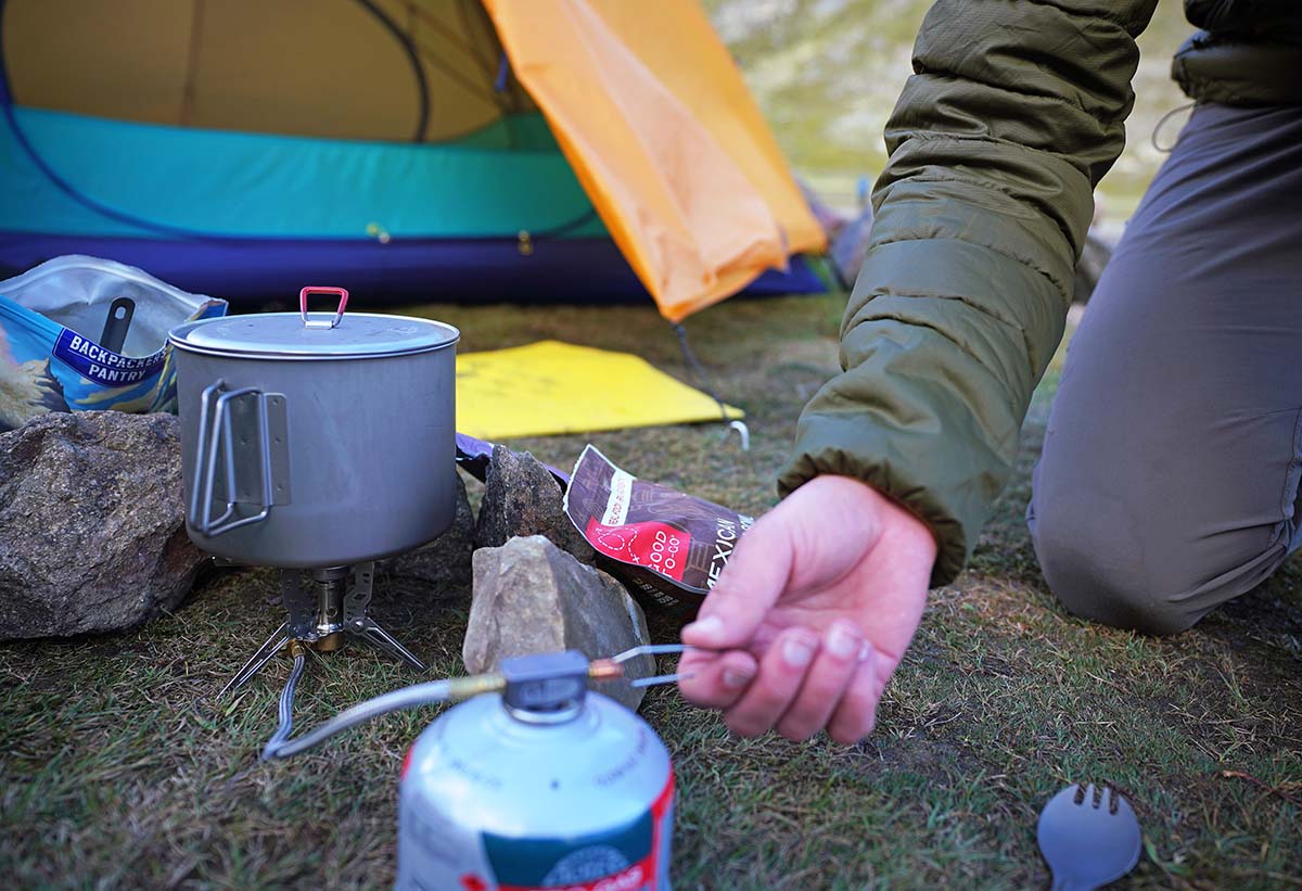 Backpacking stove (simmering with the GSI Pinnacle)
