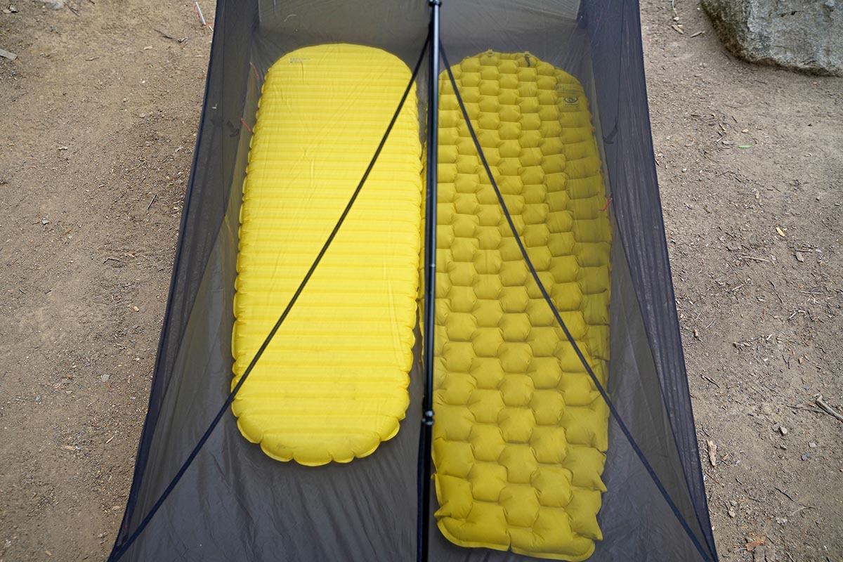 Backpacking sleeping pads (length comparison)