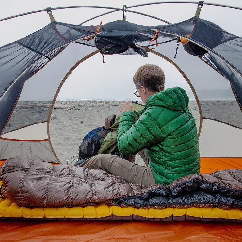 Backpacking sleeping pads (camping in tent on beach)