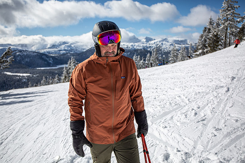 Mens plus Size Ski Jacket Men's Autumn&Winter Solid Color Long