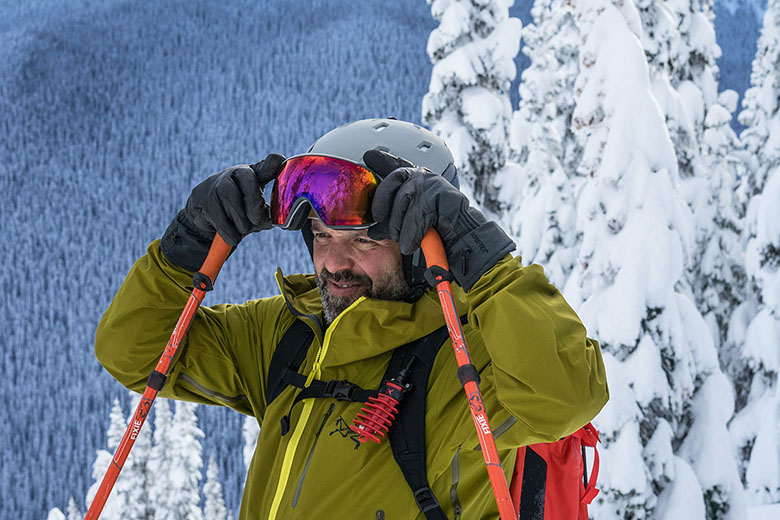 Anon M4 Toric MFI snow goggles (in backcountry)