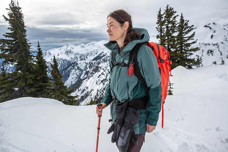 Arc'teryx Sentinel Insulated Jacket (closeup in backcountry)