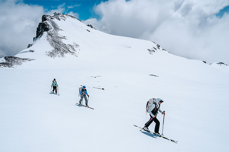 Backcountry skis (group shot on Mt. Rainier)