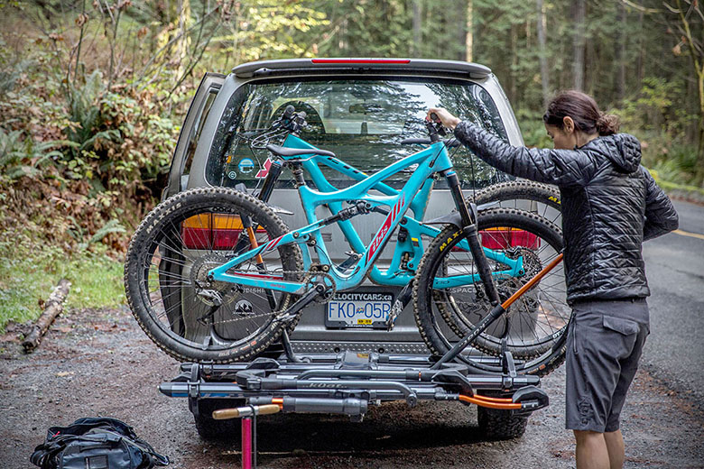 best way to secure bikes on hitch rack