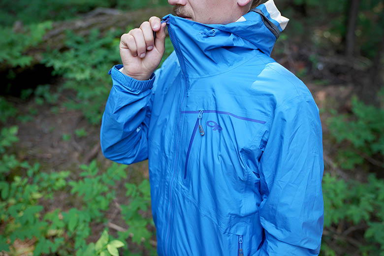 blue outdoor jacket