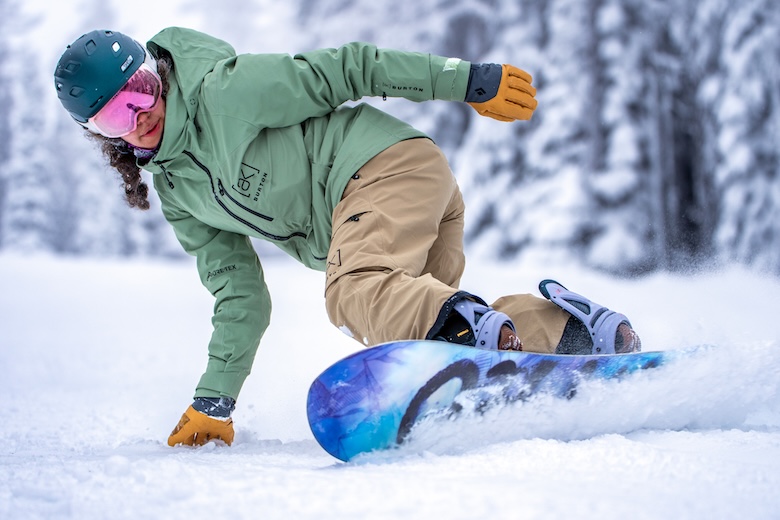 Snowboarding at Mission Ridge resort in Washington