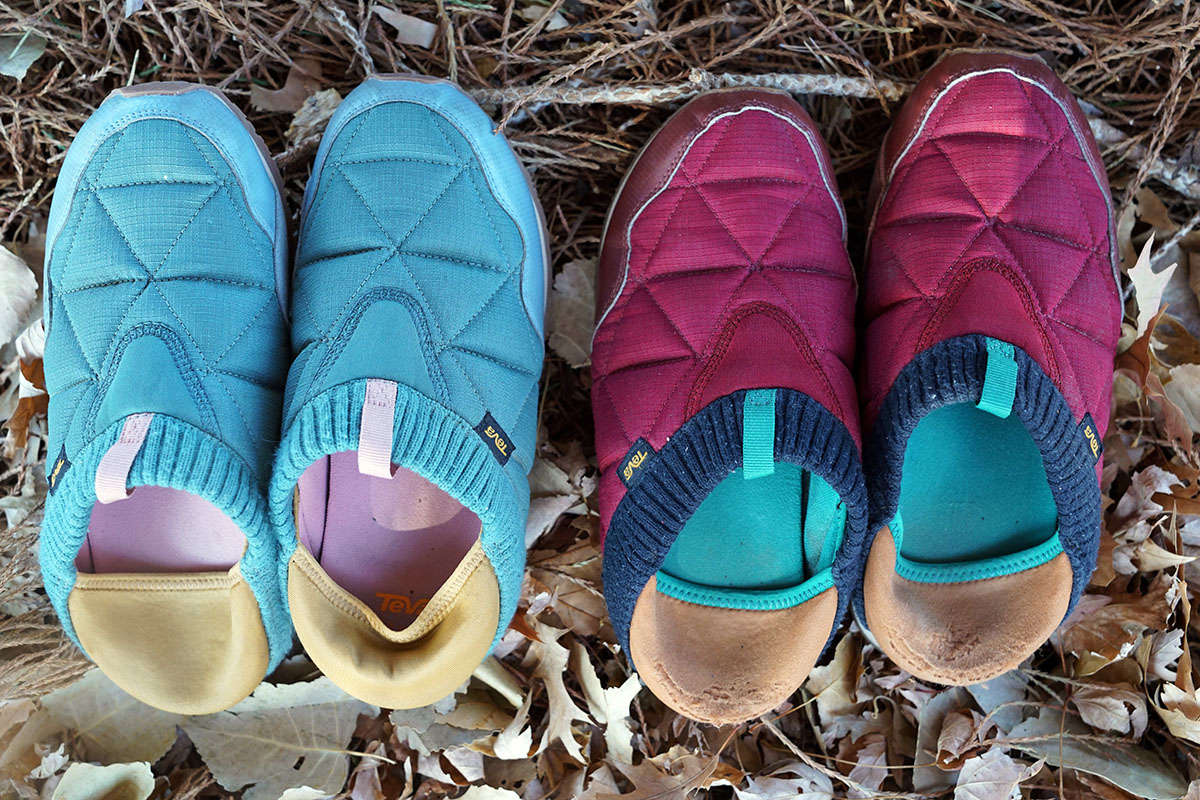 Camp shoes (two pairs of Teva ReEmber Slip-Ons side by side)