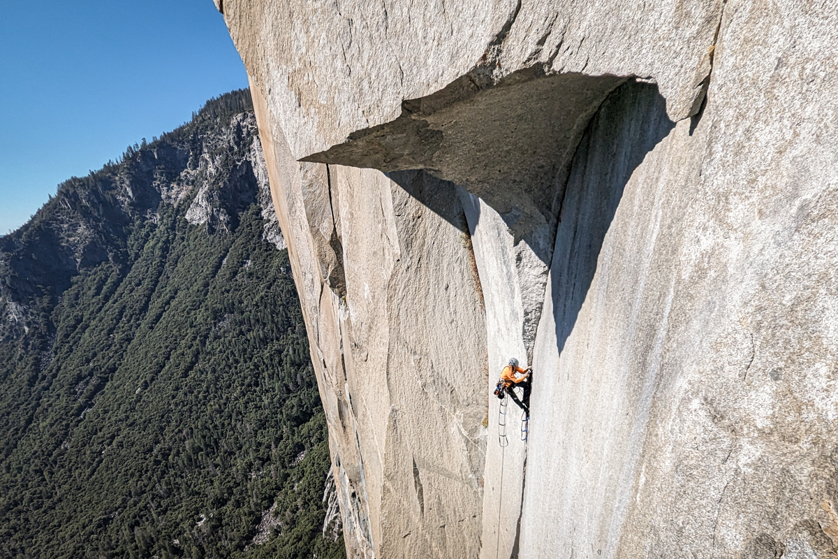 Approach Shoes (Climbing through the Great Roof on El Cap)