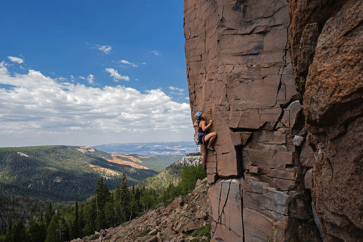 Climbing helmet (sport climbing in Utah)