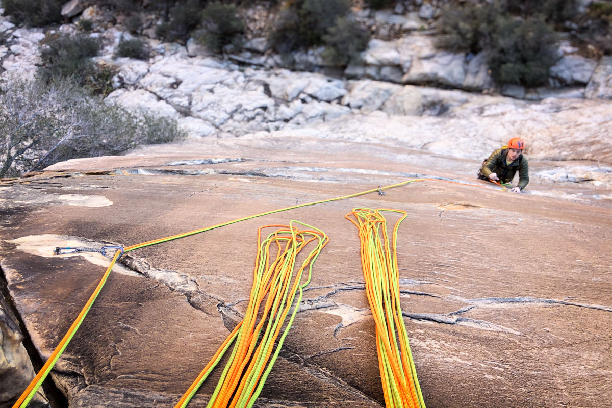 Climbing Ropes (Testing half ropes on Fiddler on the Roof)