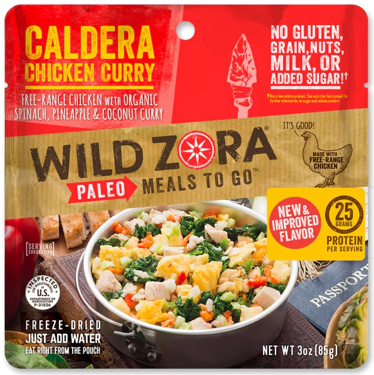 Wild Zora Caldera Chicken Curry backpacking meal