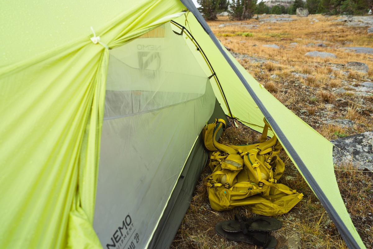 Backpacking Tents (vestibule space on Nemo's Dagger Osmo)