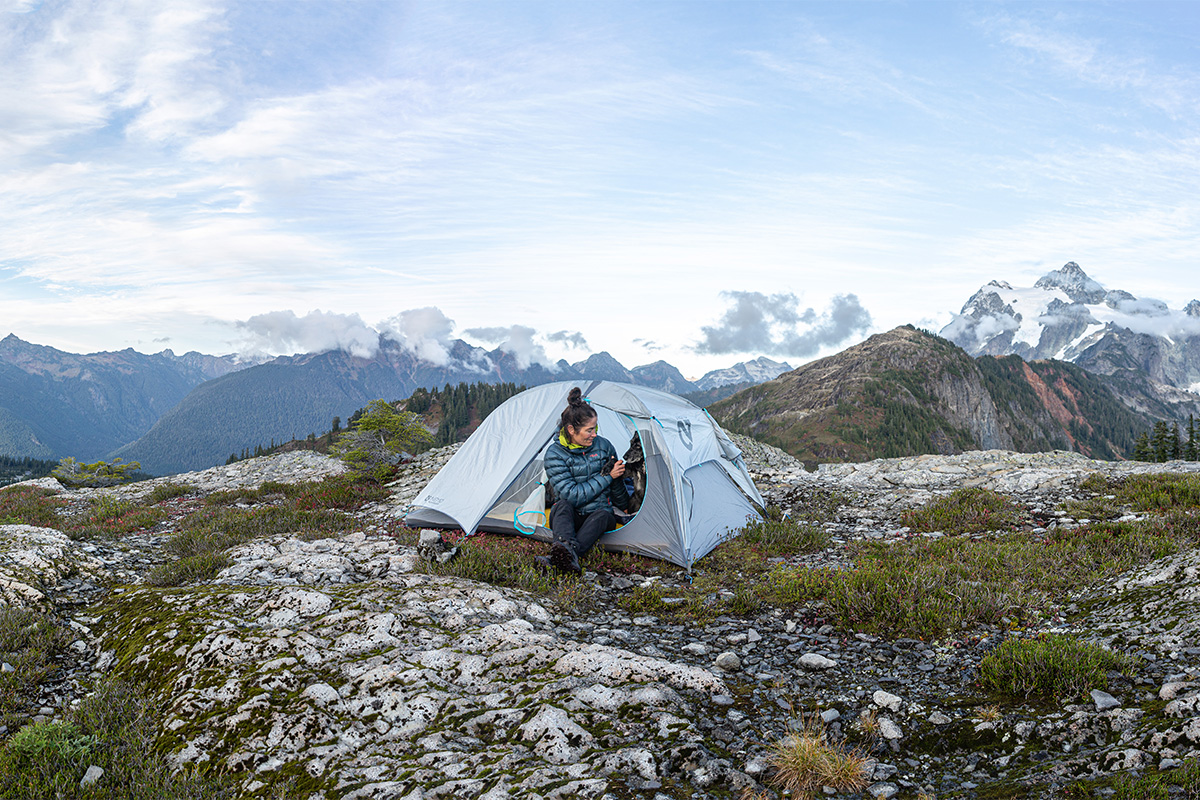 Backpacking tent (Nemo Hornet Elite Osmo in mountains)