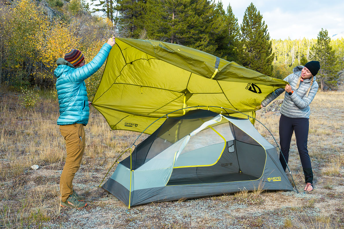 Backpacking tent (pitching Nemo Dragonfly in Wyoming)