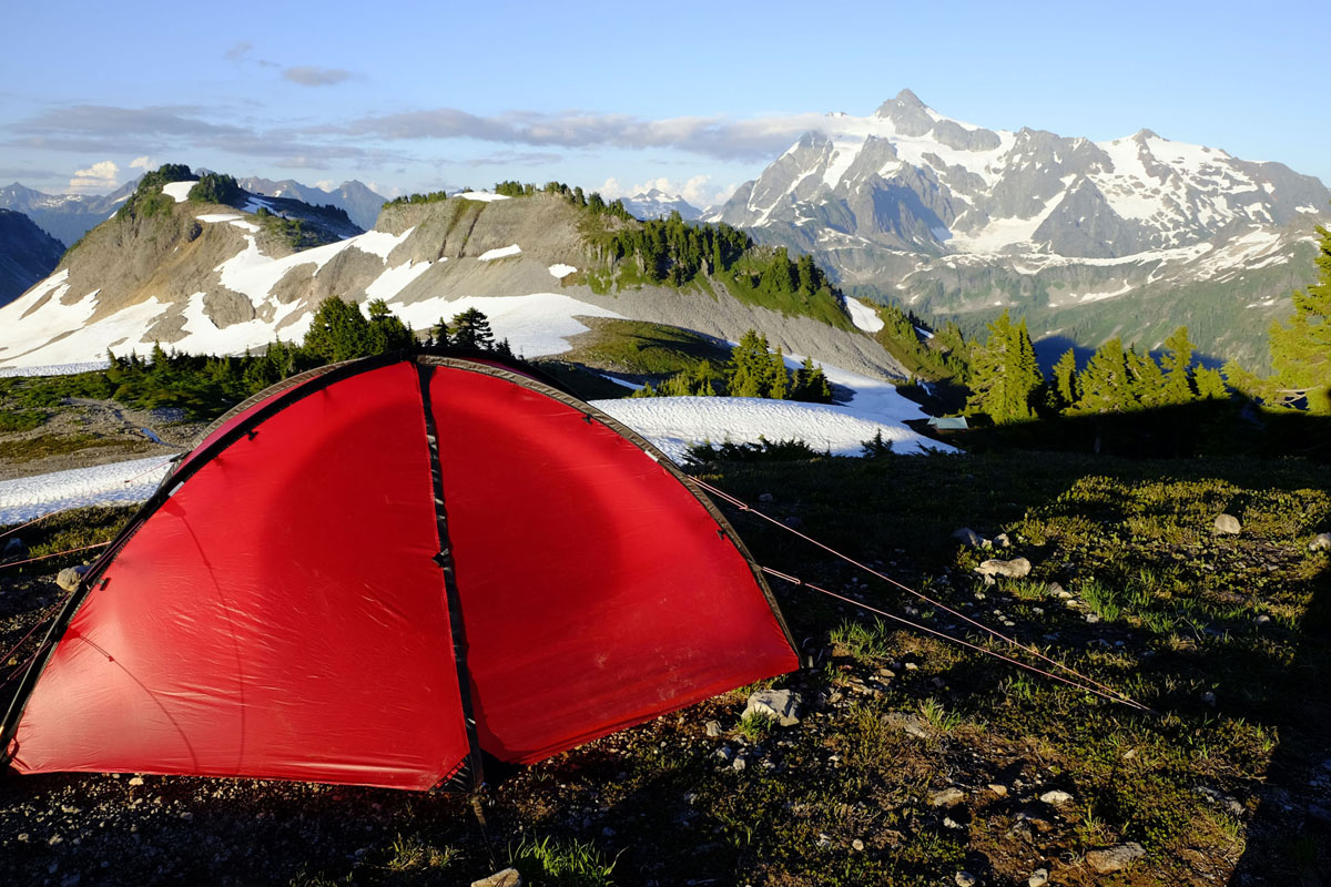 Best Backpacking Tents of 2021 - Backpacking%20tent%20(Hilleberg%20Niak%20on%20Mount%20Shuksan)