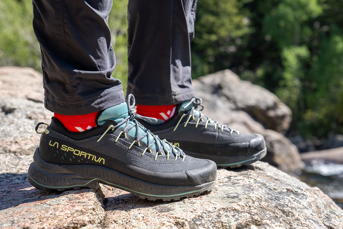 Hiking shoes (closeup of La Sportiva TX4 Evo)