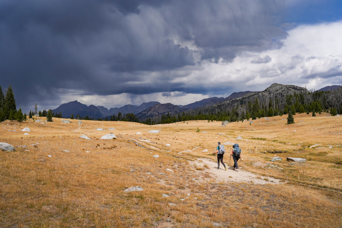 Rain Pants (hiking into a rain storm in the Winds)