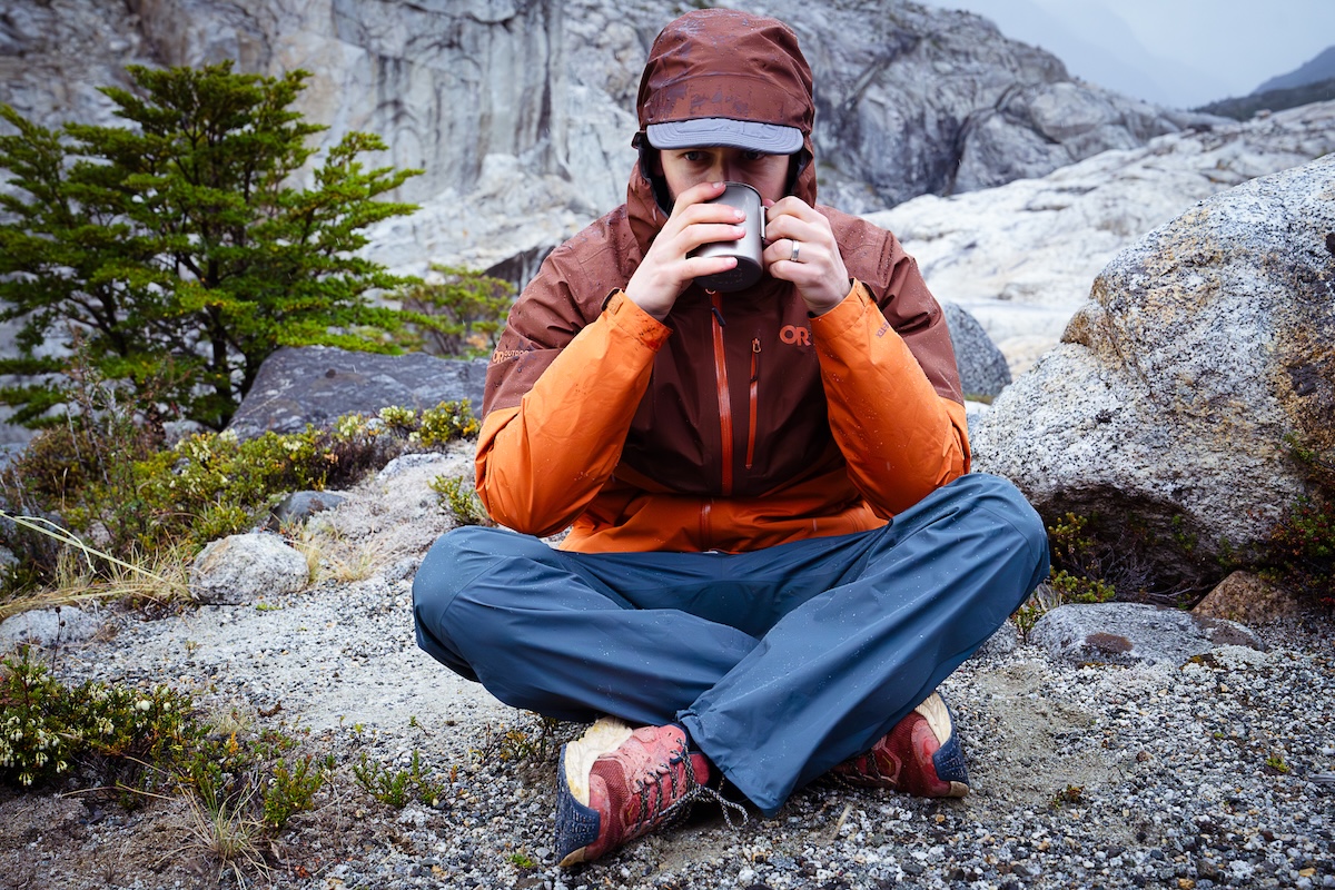 Rain Pants (sitting around camp in rain pants)