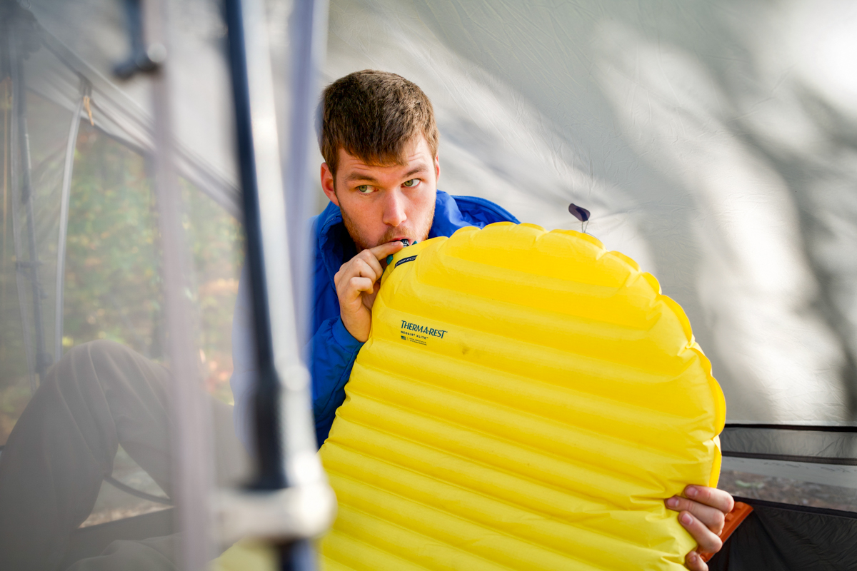 Backpacking Sleeping Pads (Inflating the NeoAir Xlite NXT by mouth)