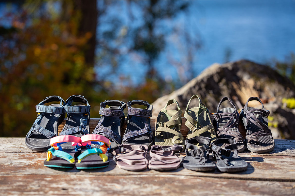 Hiking sandals (lineup photo)