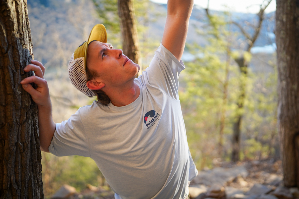 Men's Hiking Shirts (closeup of Capilene stretch)