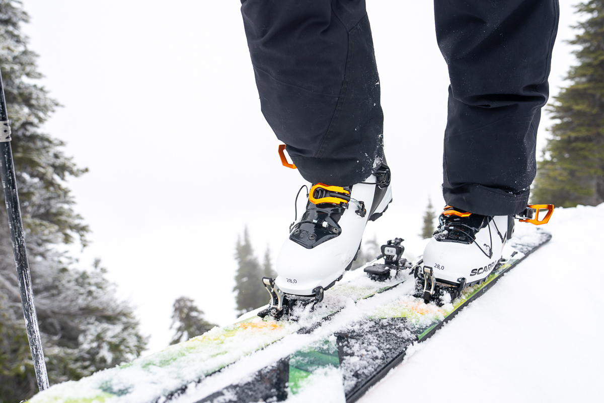 Backcountry skis (using the Scarpa Maestrale boots)