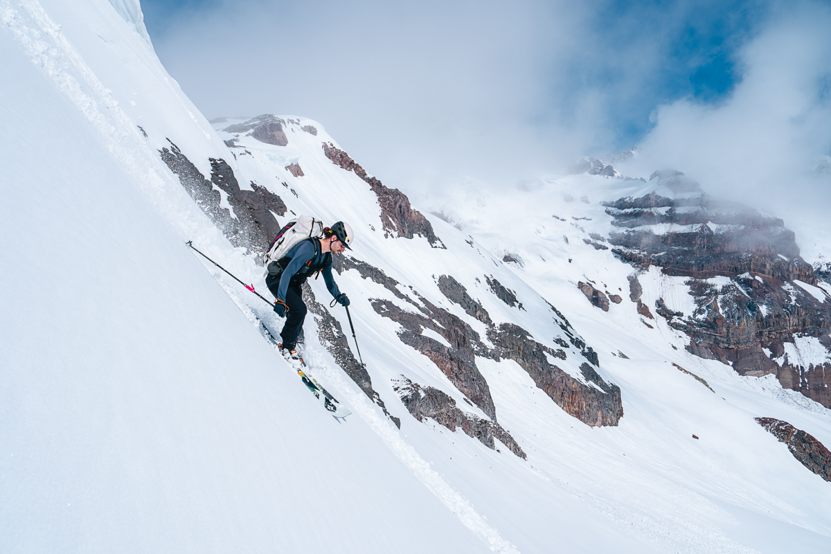 Climbing skins (skiing down the Paradise Glacier)