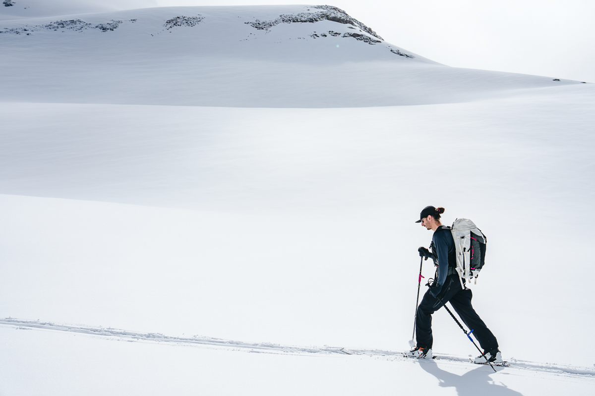 Men's ski bibs (touring across glacier)