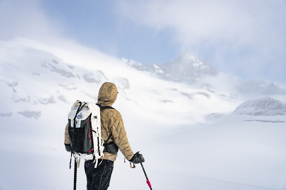 Midlayers (ski touring in the Outdoor Research SuperStrand LT)