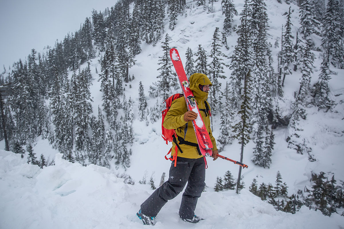 Ski pants (wearing the Arc'teryx Sabre pants)