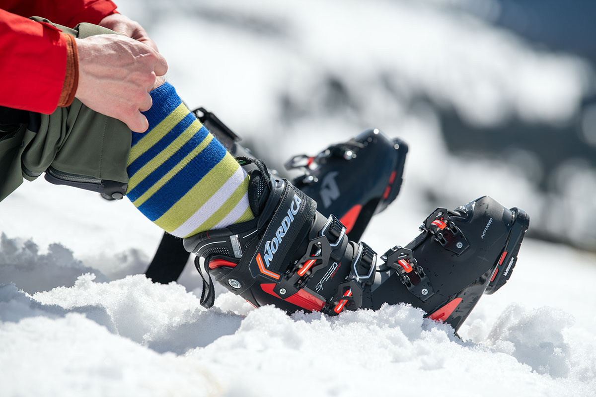 Salomon Socks Comfort Sterling Blue/Black Ski socks : Snowleader
