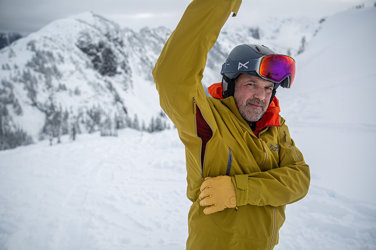 Men's Snowboard Jackets (pit zips on Arc'teryx Sabre)