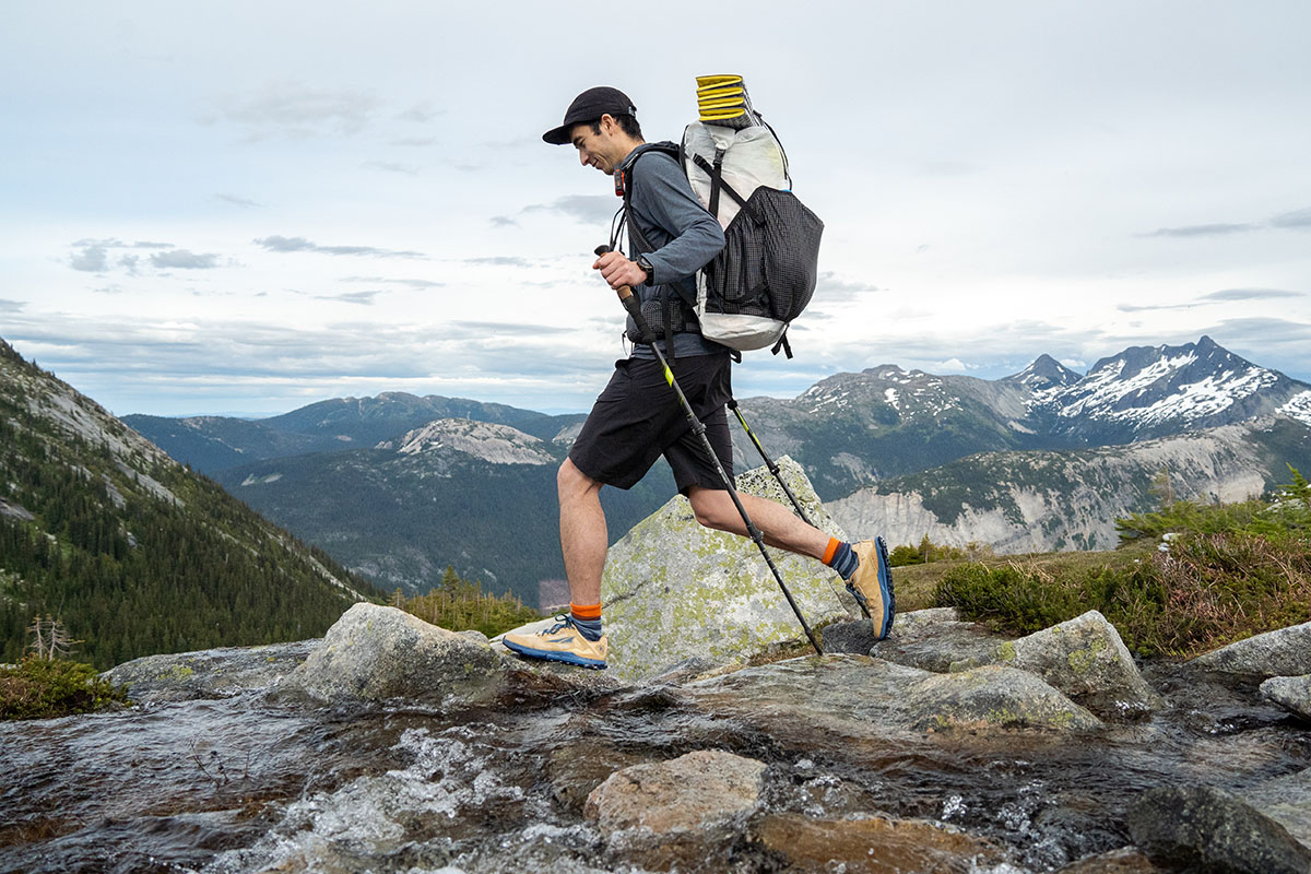 Trail running shoes (backpacking in Altra Lone Peak 8)