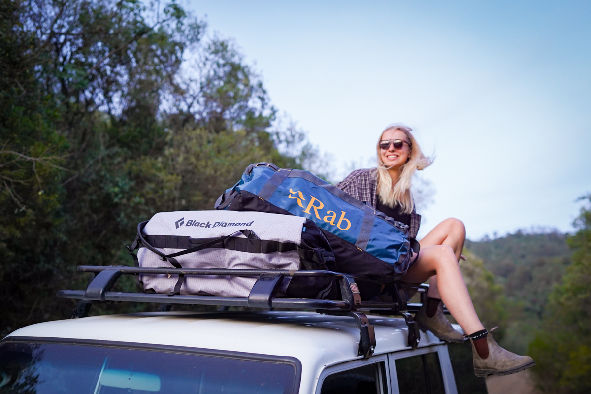 Duffel Bags (Testing duffels on roof racks in Kenya)