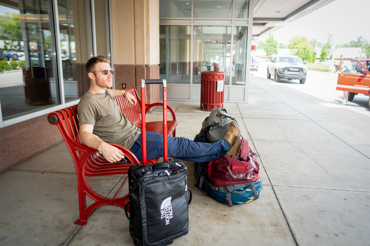 Duffel Bags (Waiting outside with the North Face Base Camp Roller)