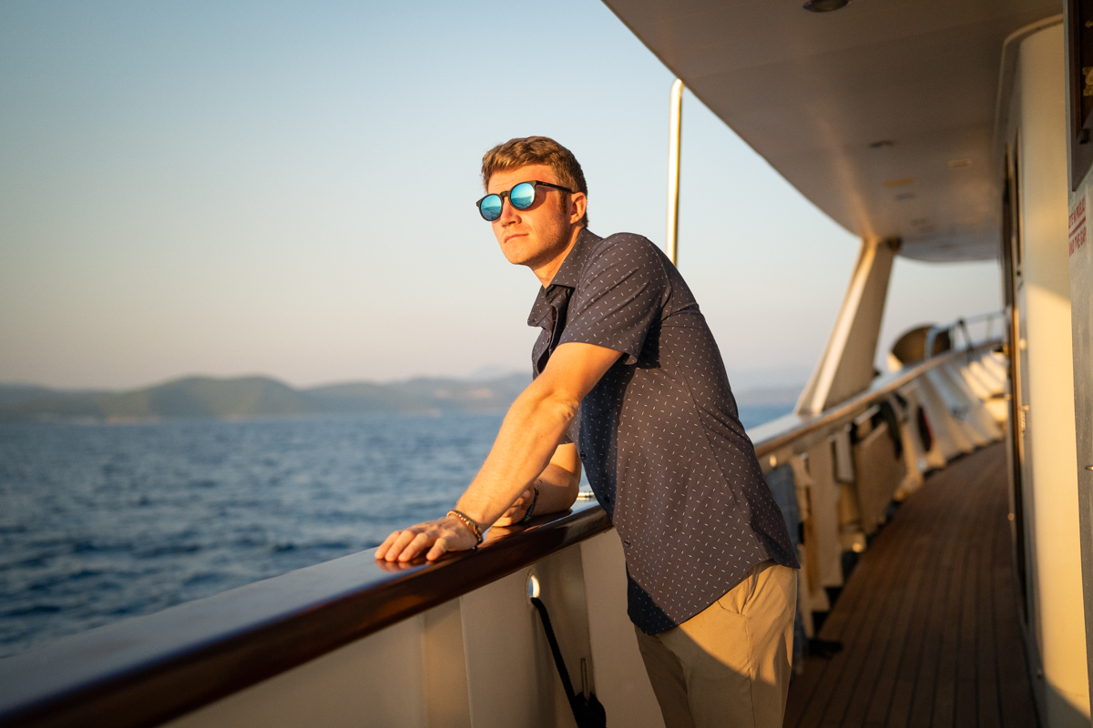 Men's Travel Pants (Testing the Teren Lightweight Traveler Pants on a boat in Croatia)