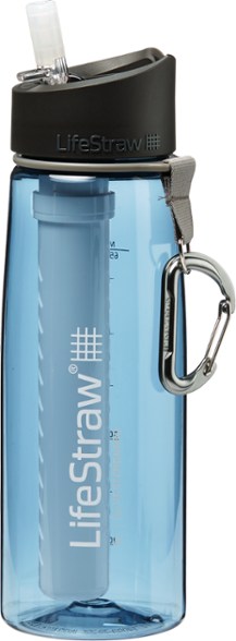LifeStraw Go Stainless Steel Medium Blue insulated drinking bottle with  filter