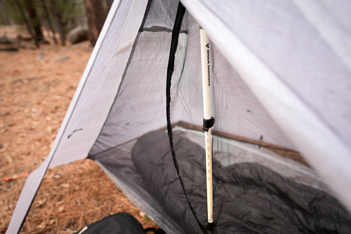 Ultralight Tents (closeup of trekking poles)