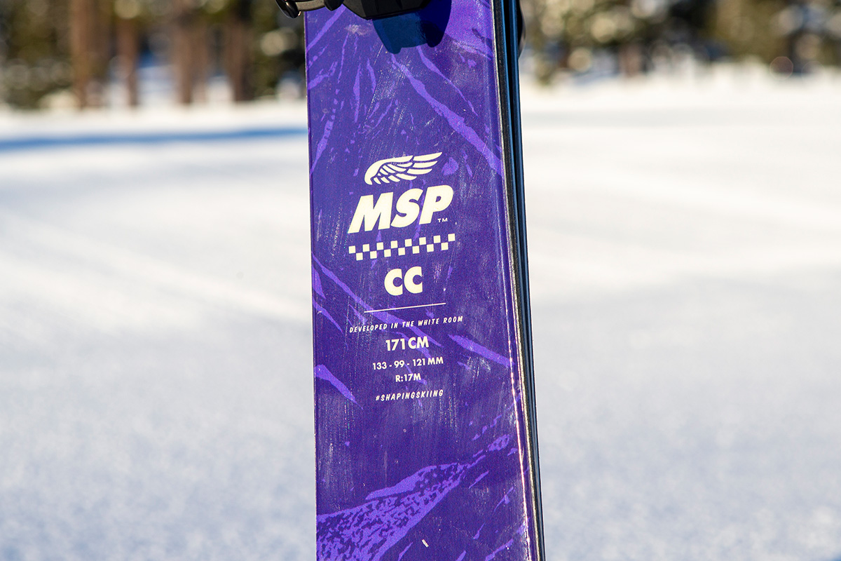 Women's all-mountain skis (closeup of 4FRNT MSP CC)