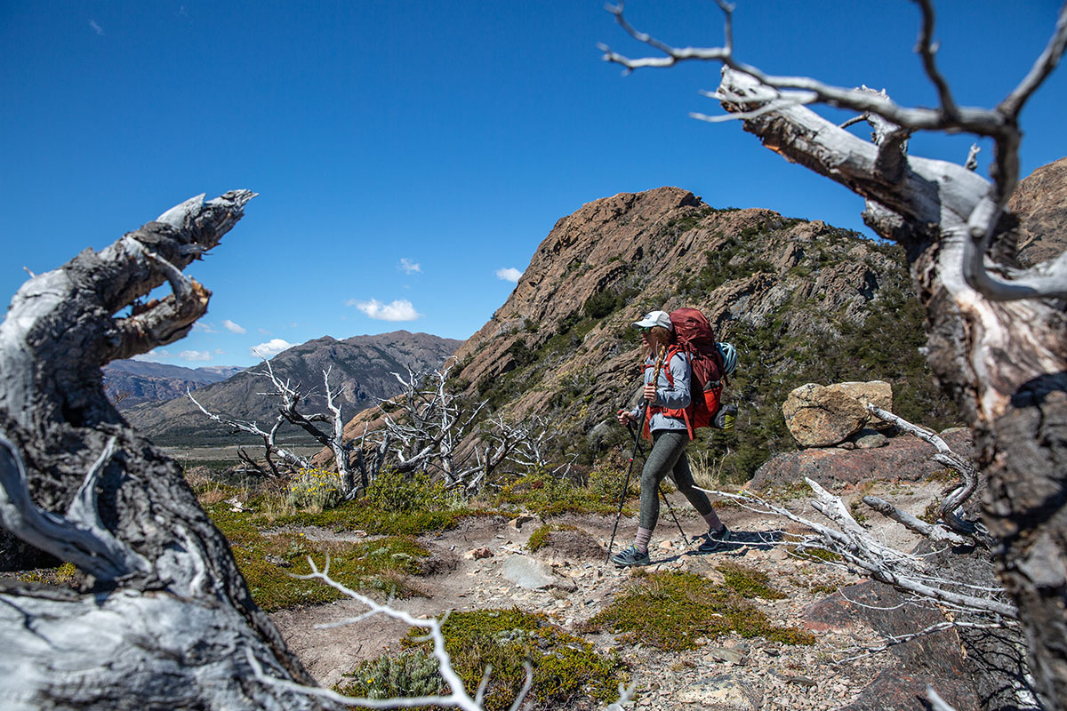 Women's hiking leggings (backpacking in Eddie Bauer Trail Tight)