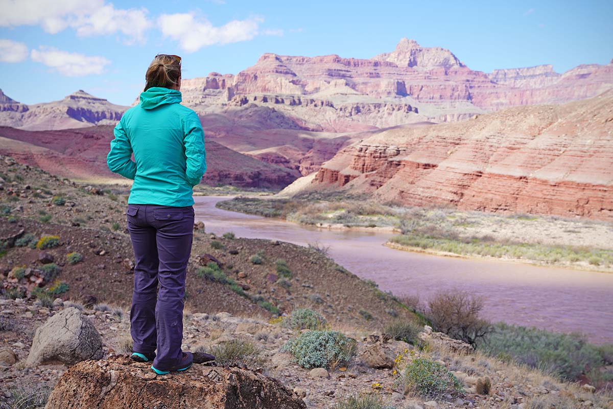 Women's hiking pants (overlooking Grand Canyon in Prana Halle)