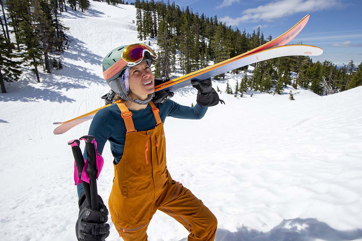  HIEEKDER Women's Ski Bib Snow Pants Thigh Bib