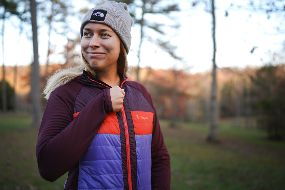 Women's synthetic jackets (wearing the Cotopaxi Capa Hybrid Hoody)